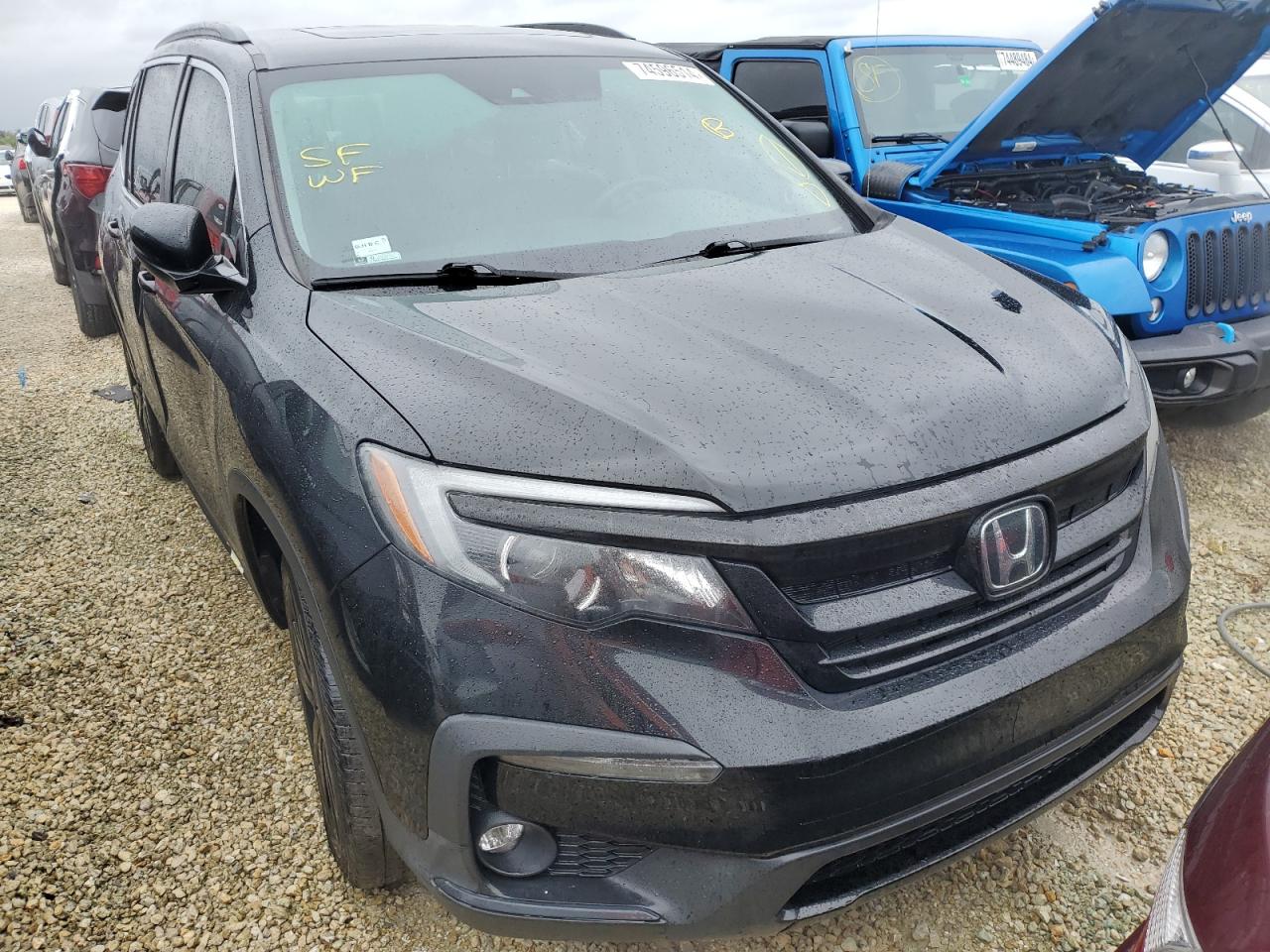2021 Honda Pilot VIN 5FNYF5H2XMB032594 Copart auction photo, water/flood damage thumbnail 5