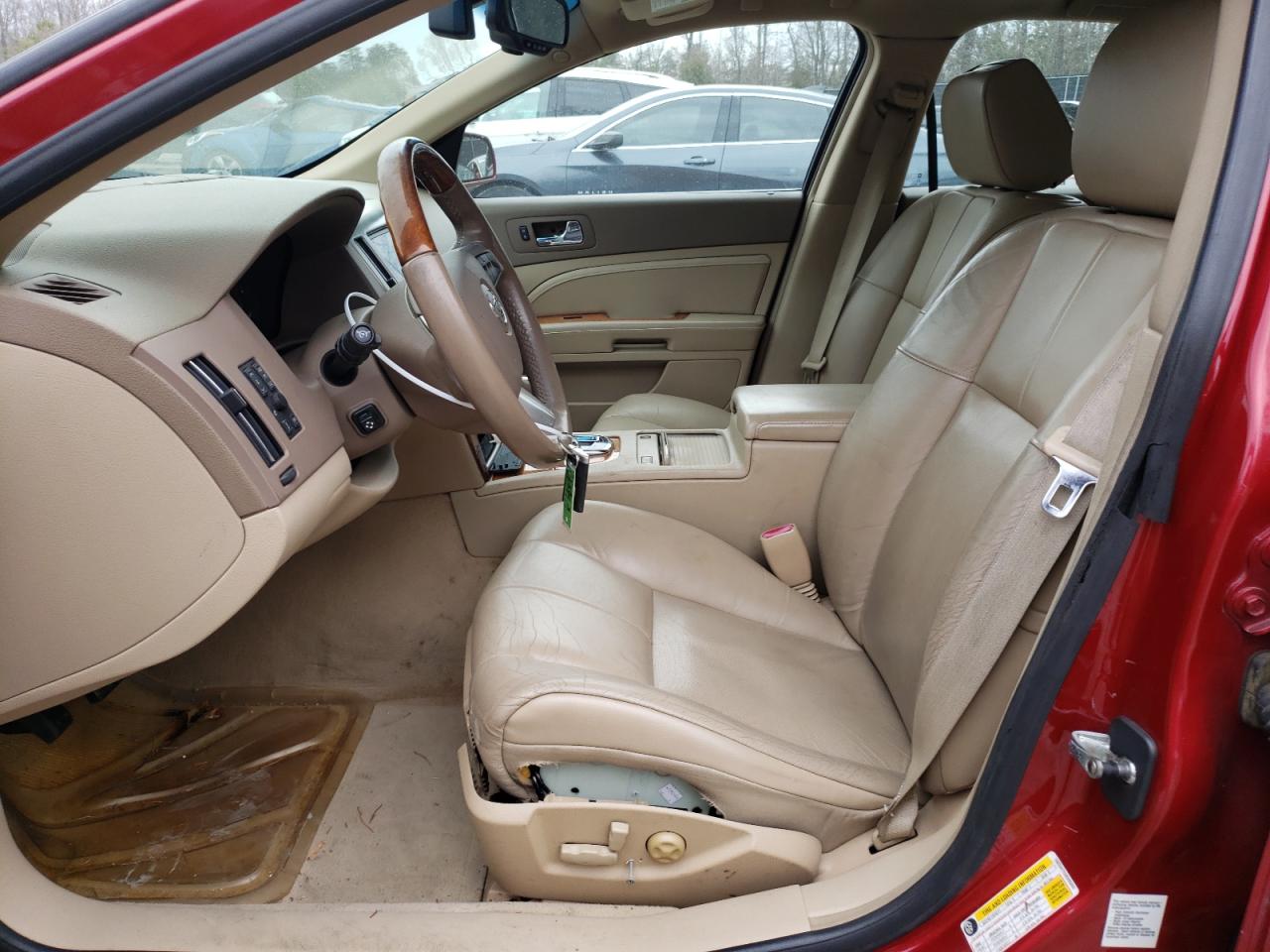 2008 Cadillac STS VIN 1G6DD67V280205084 Copart auction photo, front end / side damage thumbnail 7