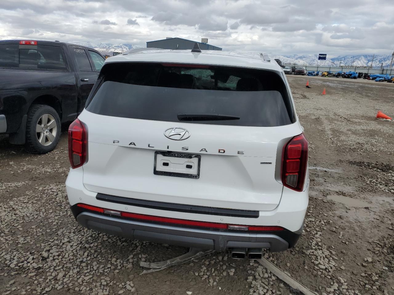 2023 Hyundai Palisade VIN KM8R5DGE8PU565886 Copart auction photo, rollover damage thumbnail 6