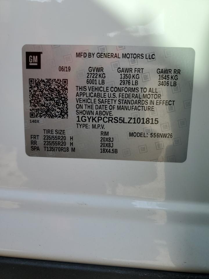 2020 Cadillac XT6 VIN 1GYKPCRS5LZ101815 Copart auction photo, rear end damage thumbnail 14