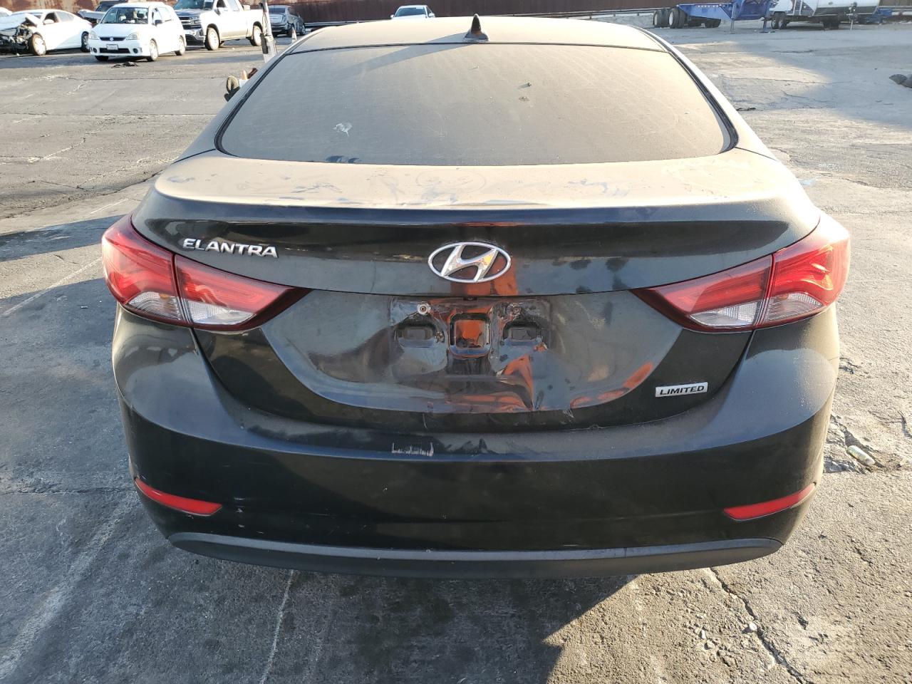 2014 Hyundai Elantra VIN 5NPDH4AE6EH455599 Copart auction photo, vandalism / stripped damage thumbnail 6