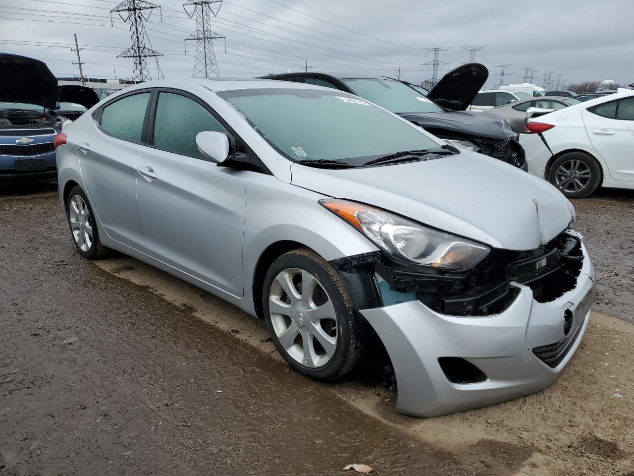 2012 Hyundai Elantra VIN KMHDH4AE7CU236861 Copart auction photo, front end damage thumbnail 4