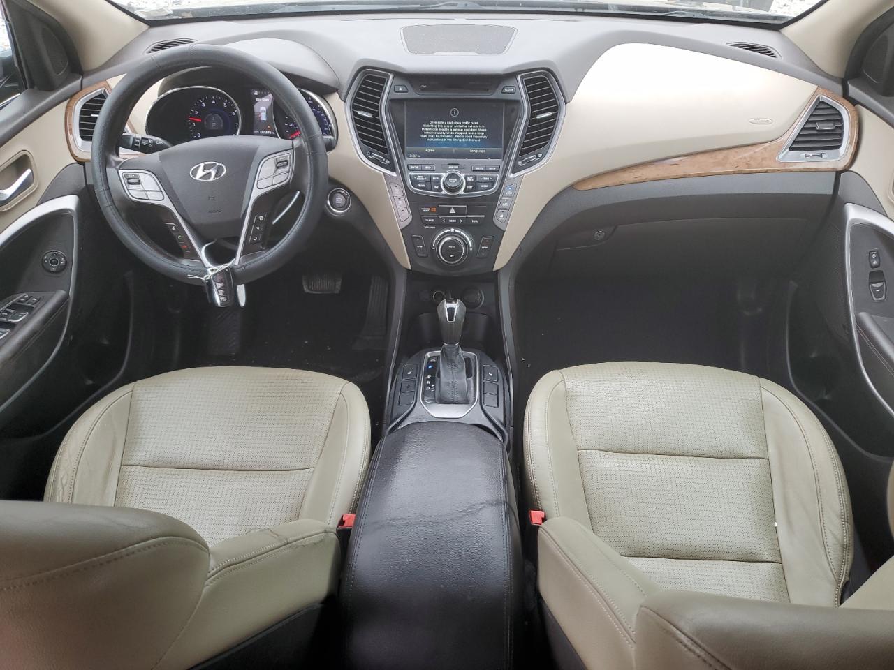 2013 Hyundai Santa Fe VIN KM8SR4HF1DU000887 Copart auction photo, front end / side damage thumbnail 8