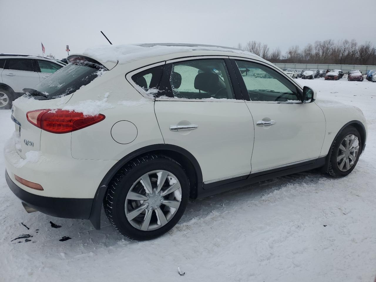 2015 Infiniti QX50 VIN JN1BJ0HR2FM772190 Copart auction photo, side damage thumbnail 3