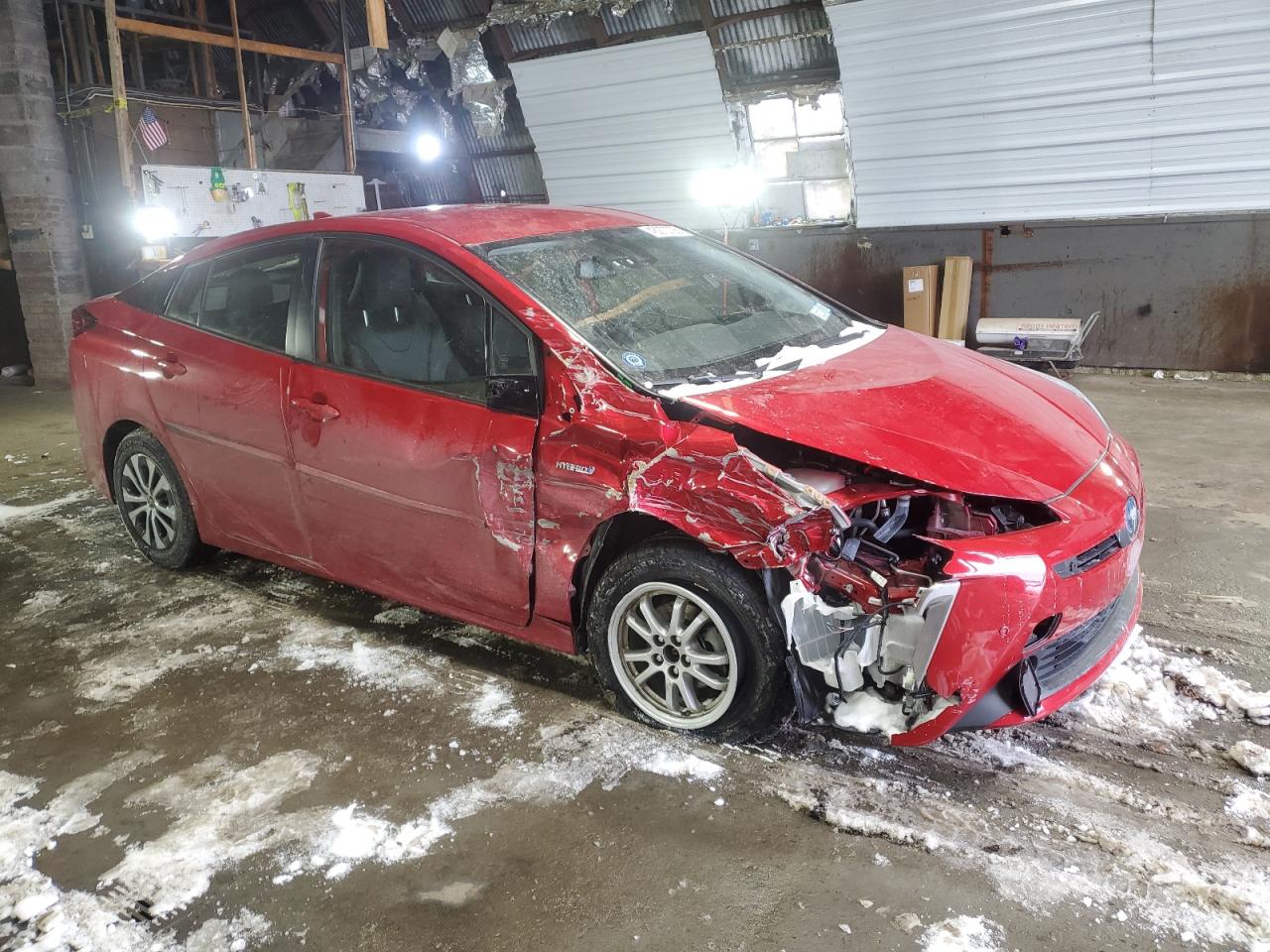 2019 Toyota Prius VIN JTDL9RFU9K3009136 Copart auction photo, front end / side damage thumbnail 4