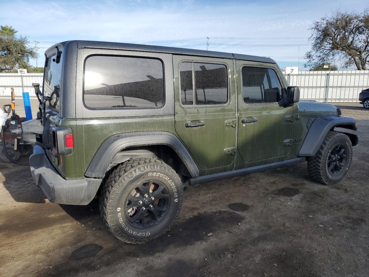 2021 Jeep Wrangler VIN 1C4HJXDM0MW655574 Copart auction photo, front end damage thumbnail 3