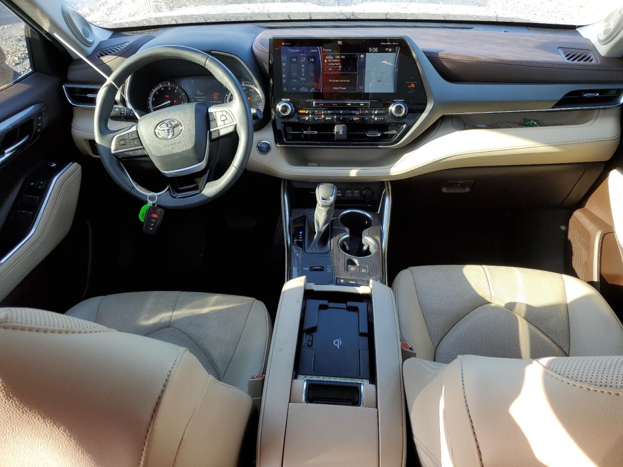 2022 Toyota Highlander VIN 5TDYZRAH2NS122025 Copart auction photo, front end damage thumbnail 8