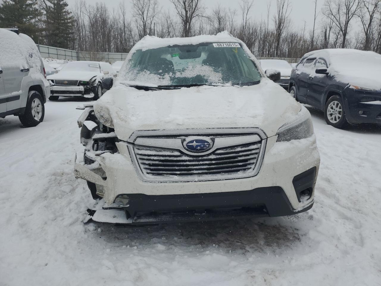 2021 Subaru Forester VIN JF2SKADC0MH416622 Copart auction photo, front end / side damage thumbnail 5