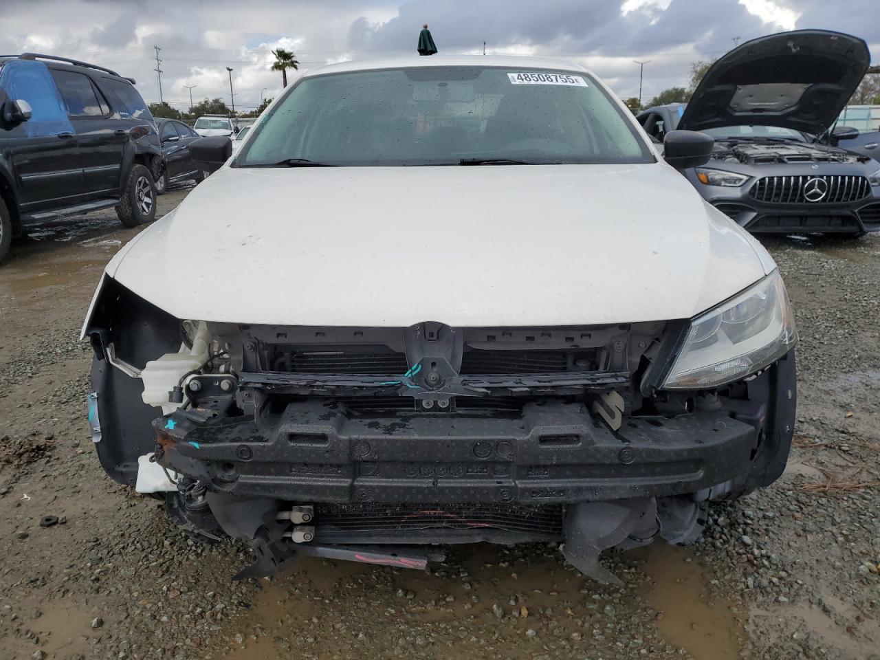 2014 Volkswagen Jetta VIN 3VW2K7AJ9EM386650 Copart auction photo, front end / side damage thumbnail 5