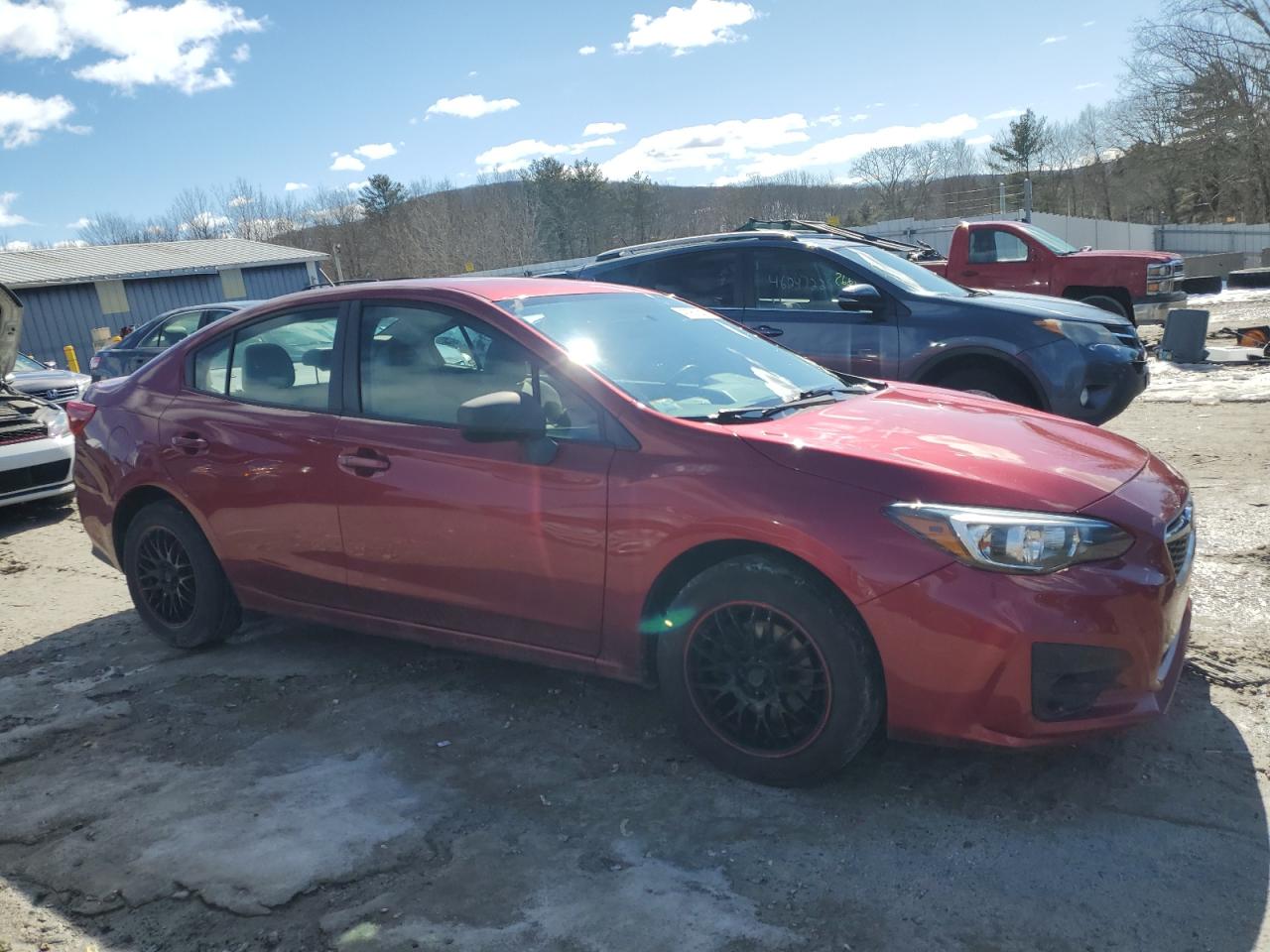 2018 Subaru Impreza VIN 4S3GKAA64J3608542 Copart auction photo, front end / side damage thumbnail 4