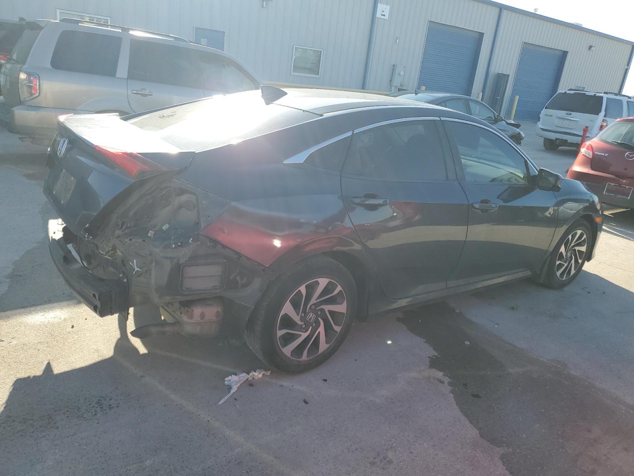 2018 Honda Civic VIN 19XFC2F73JE008717 Copart auction photo, rear end damage thumbnail 3
