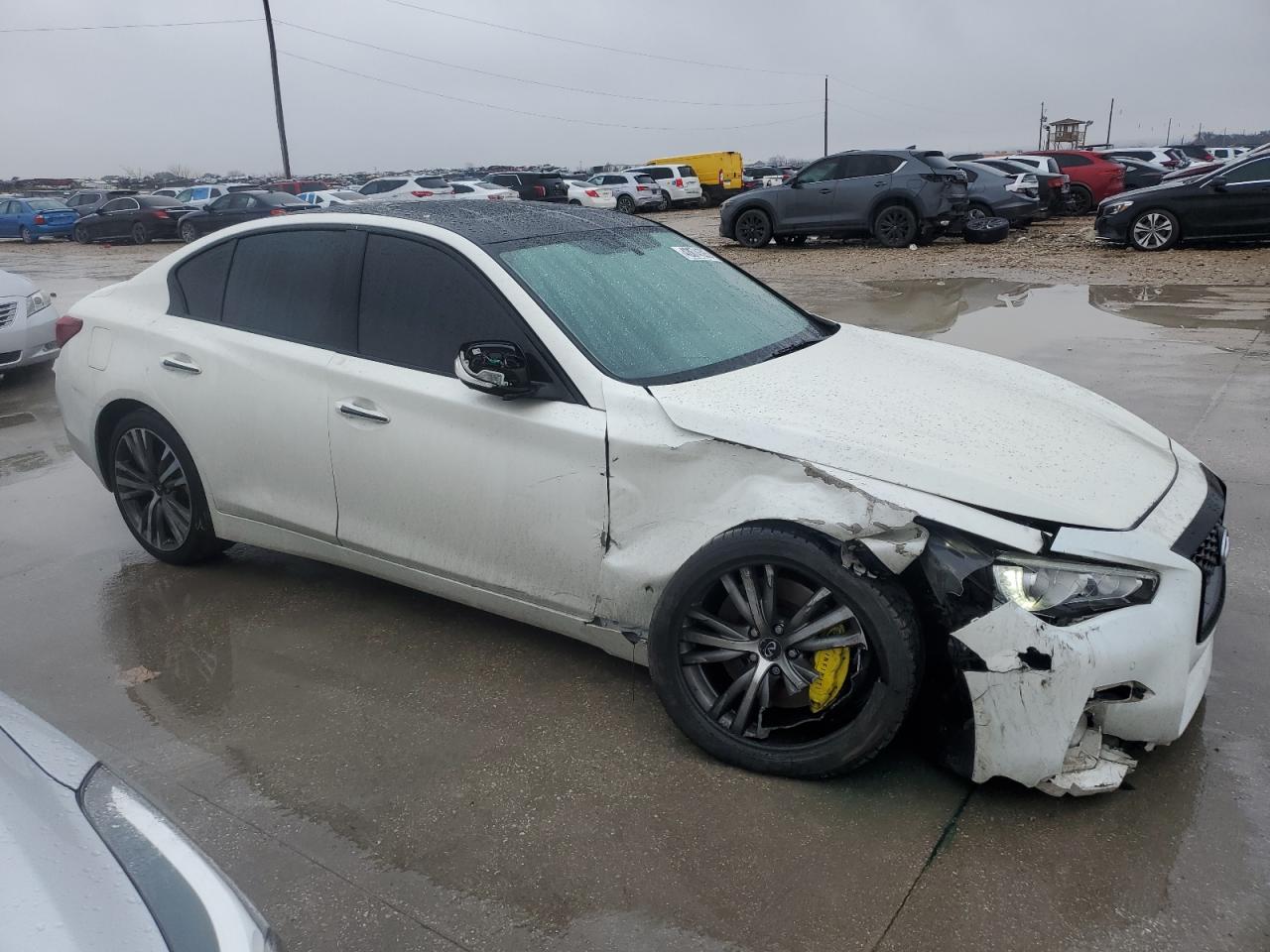2019 Infiniti Q50 VIN JN1EV7APXKM517168 Copart auction photo, front end damage thumbnail 4