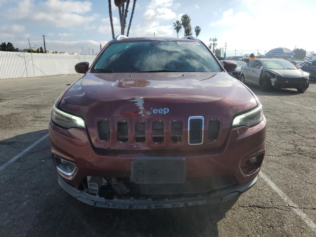 2020 Jeep Grand Cherokee VIN 1C4PJMDN3LD533403 Copart auction photo, front end / top/roof damage thumbnail 5