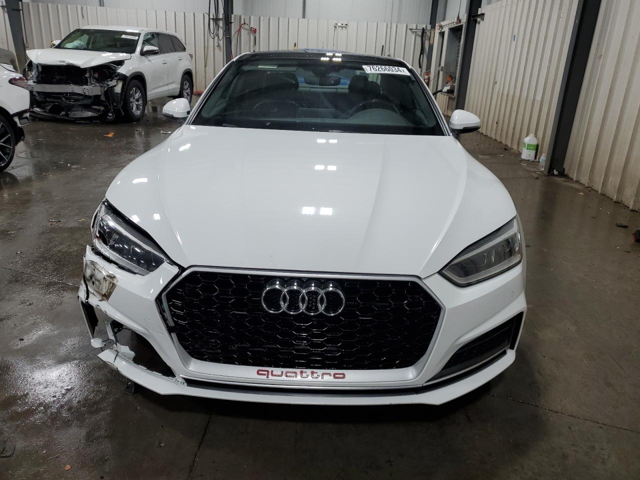 2018 Audi A5 VIN WAUTNAF58JA001459 Copart auction photo, front end damage thumbnail 5