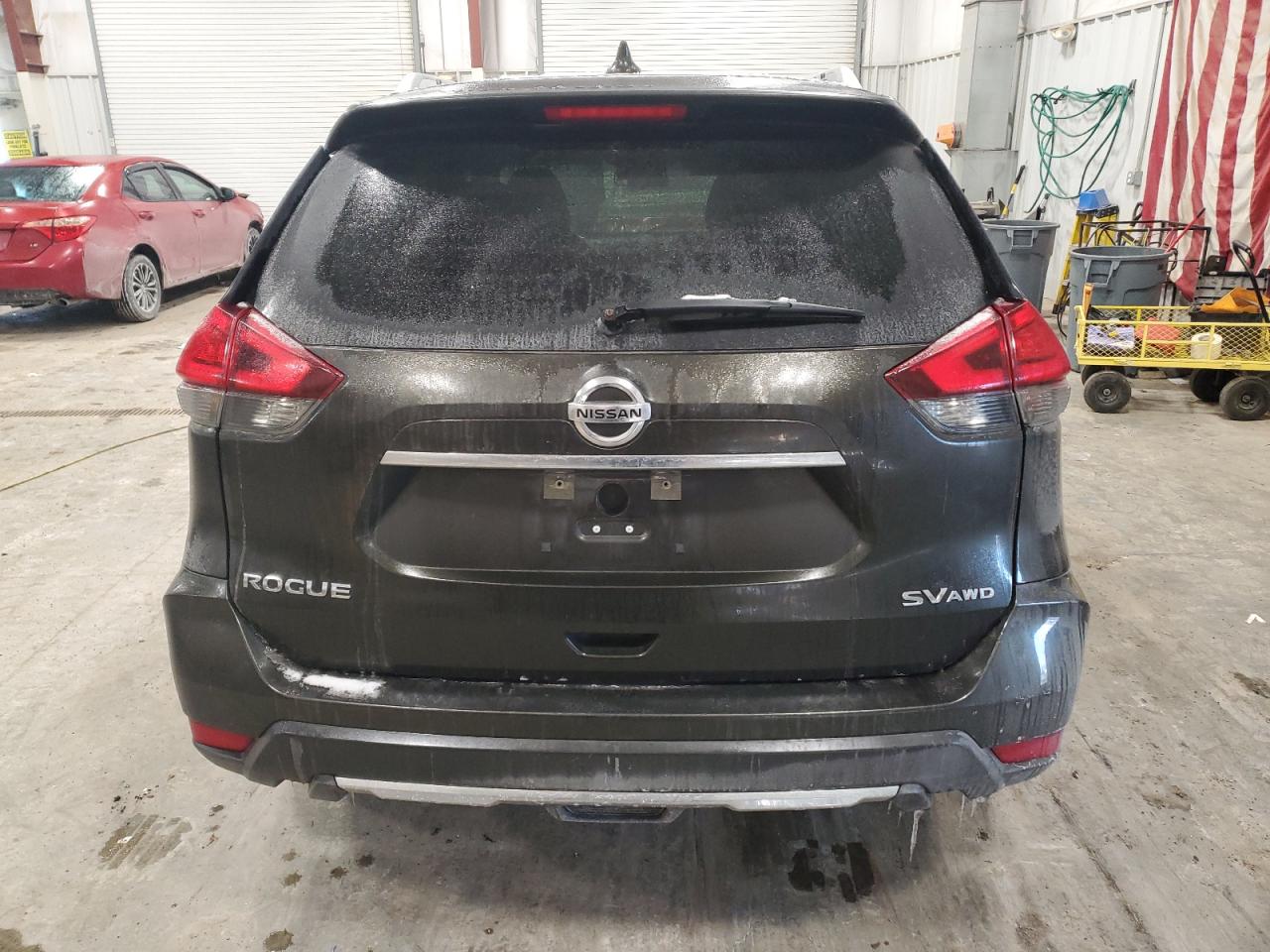 2017 Nissan Rogue VIN KNMAT2MV2HP584370 Copart auction photo, side / rear end damage thumbnail 6