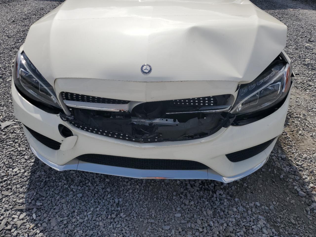 2017 Mercedes-Benz C-klasse VIN WDDWK4JB7HF544215 Copart auction photo, front end damage thumbnail 12