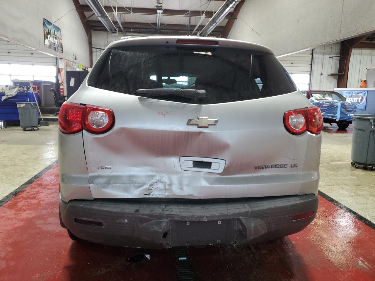 2011 Chevrolet Traverse VIN 1GNKVEED9BJ333711 Copart auction photo, rear end / mechanical damage thumbnail 6