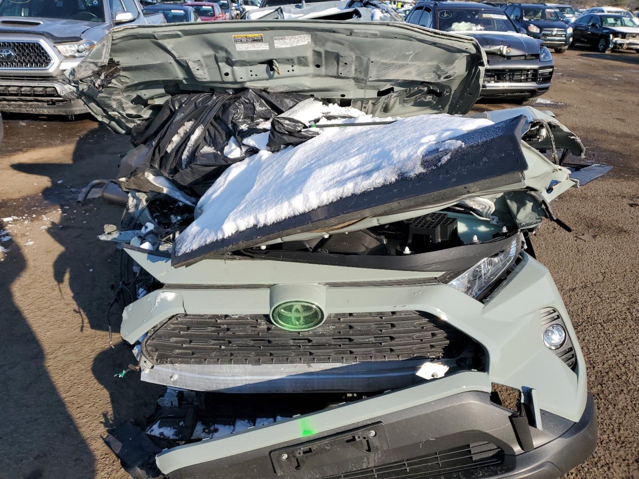 2019 Toyota RAV 4 VIN JTMP1RFV5KD017214 Copart auction photo, front end / rollover damage thumbnail 11
