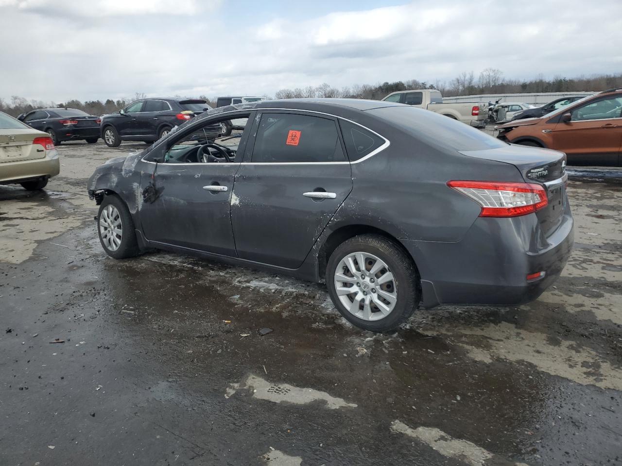 2014 Nissan Sentra VIN 3N1AB7AP7EY322606 Copart auction photo, front end / side damage thumbnail 2