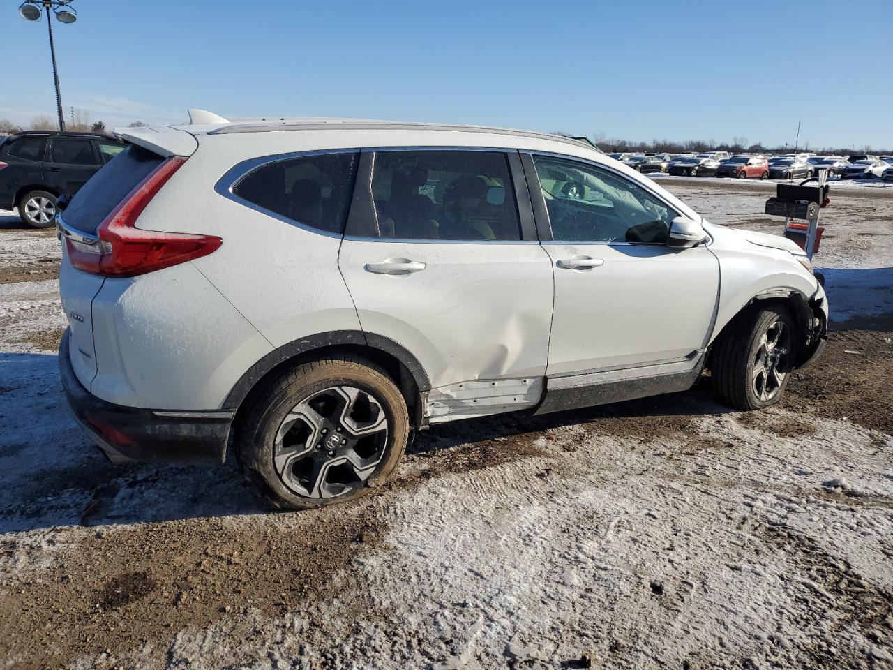 2017 Honda CR-V VIN 5J6RW2H9XHL013007 Copart auction photo, side / front end damage thumbnail 3