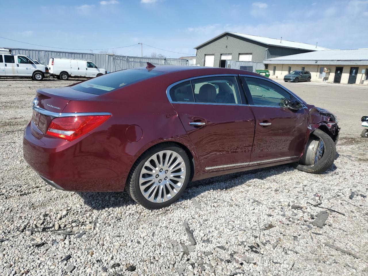 2014 Buick LaCrosse VIN 1G4GF5G37EF305165 Copart auction photo, front end / all over damage thumbnail 3