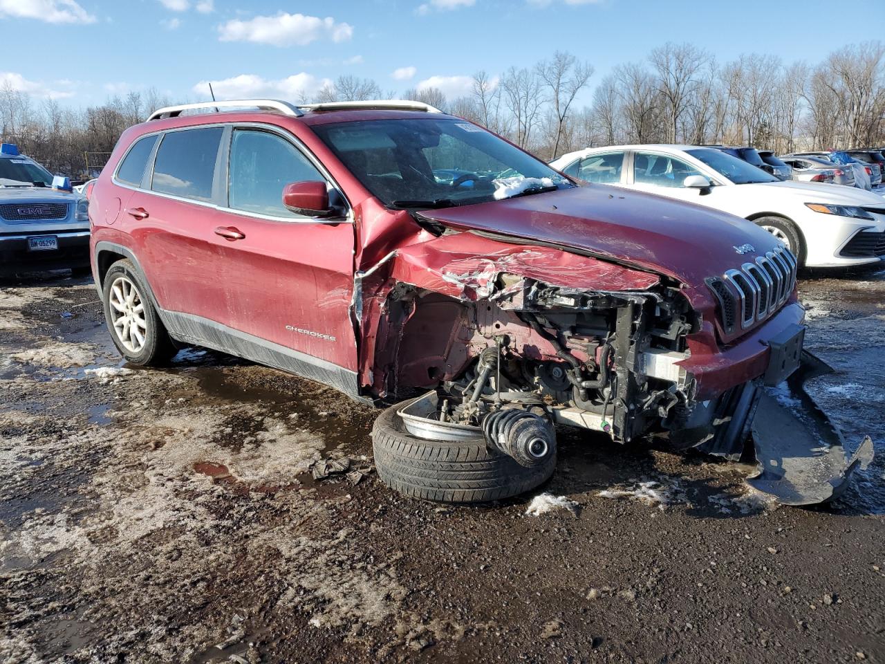 2016 Jeep Grand Cherokee VIN 1C4PJMDS3GW203633 Copart auction photo, front end / side damage thumbnail 4