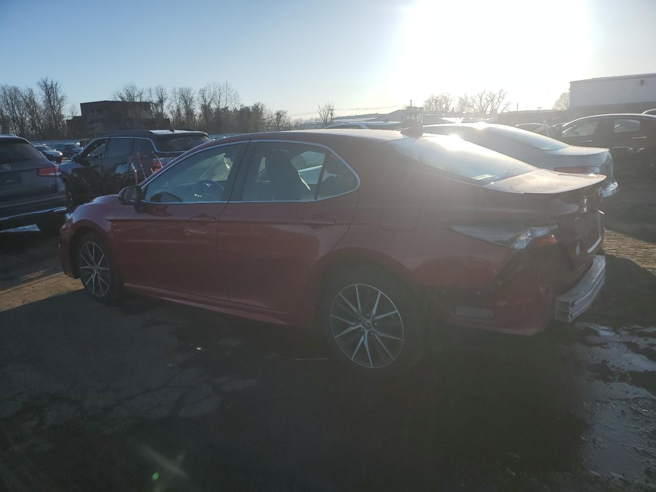 2021 Toyota Camry VIN 4T1G11AK1MU478598 Copart auction photo, rear end / side damage thumbnail 2