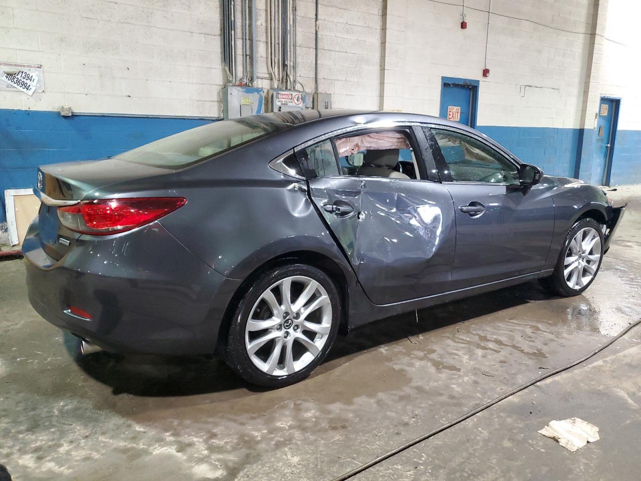 2016 Mazda 6 VIN JM1GJ1V51G1479815 Copart auction photo, side / front end damage thumbnail 3
