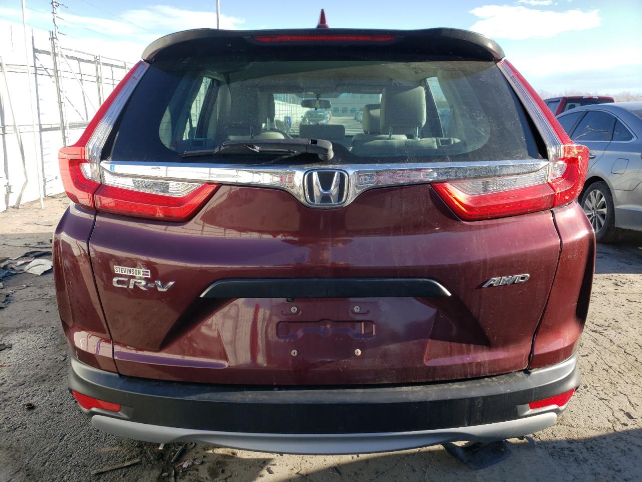 2018 Honda CR-V VIN 2HKRW6H37JH230341 Copart auction photo, front end / hail damage thumbnail 6