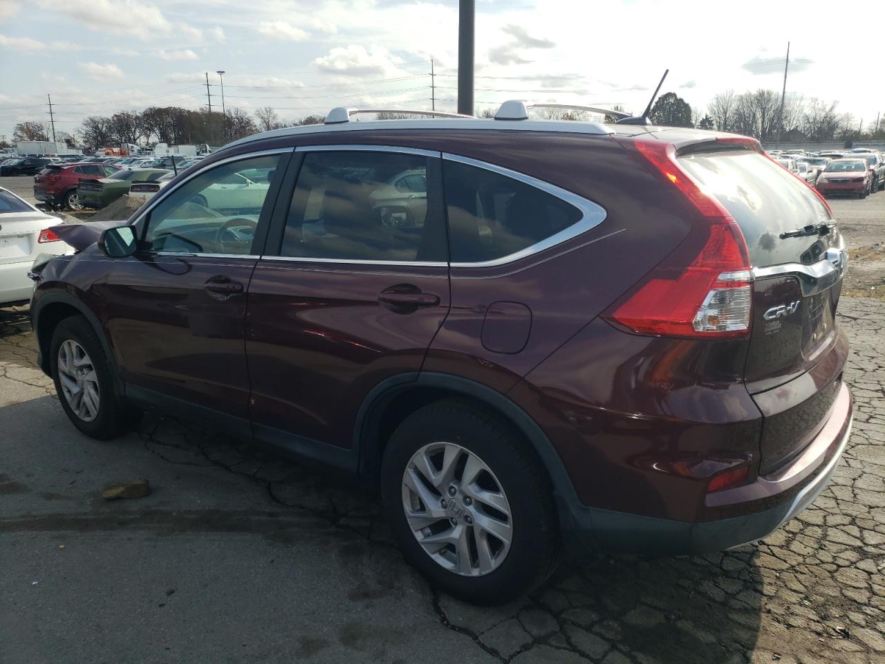 2015 Honda CR-V VIN 2HKRM4H73FH624875 Copart auction photo, front end damage thumbnail 2