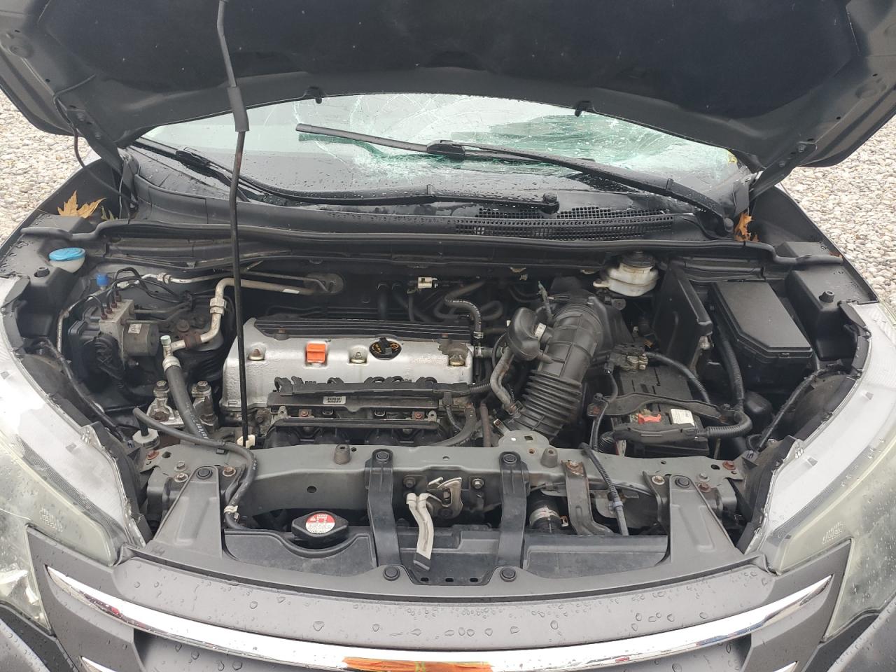 2012 Honda CR-V VIN 2HKRM4H37CH110973 Copart auction photo, top/roof / front end damage thumbnail 12