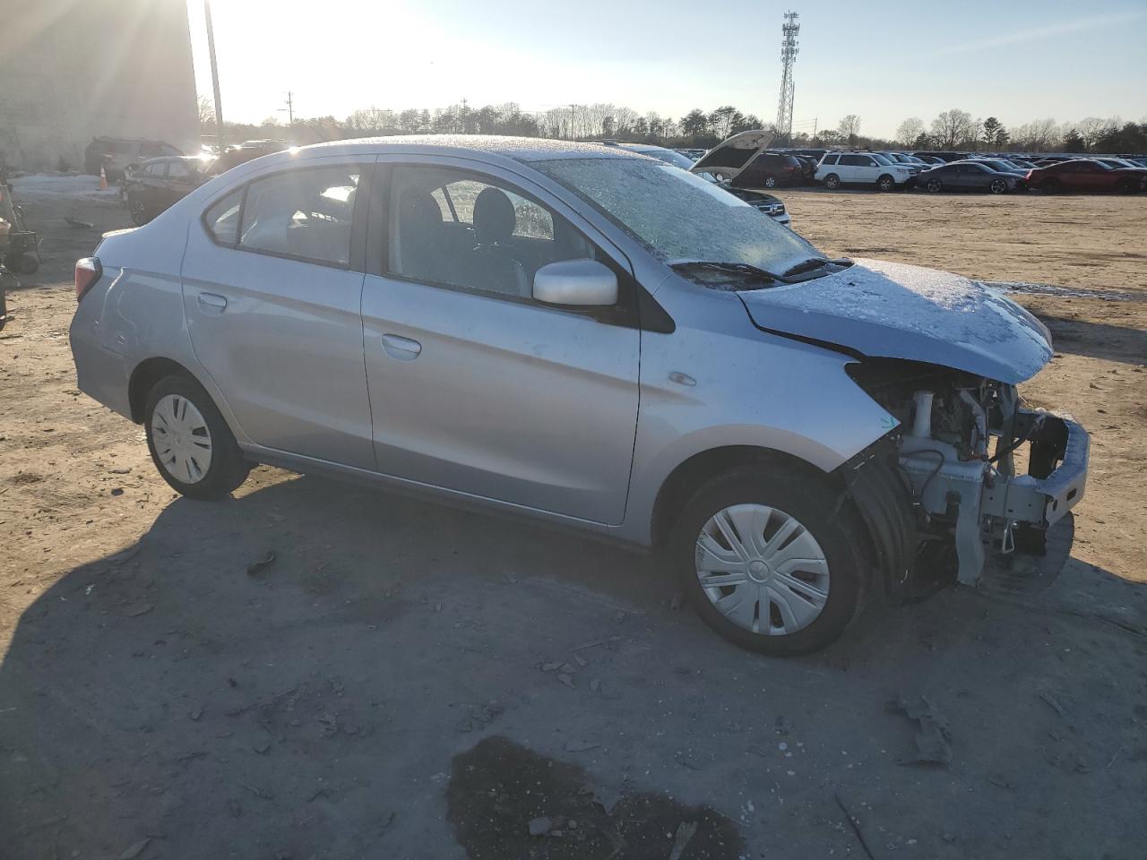 2022 Mitsubishi Mirage VIN ML32FUFJ4NHF08646 Copart auction photo, front end / side damage thumbnail 4