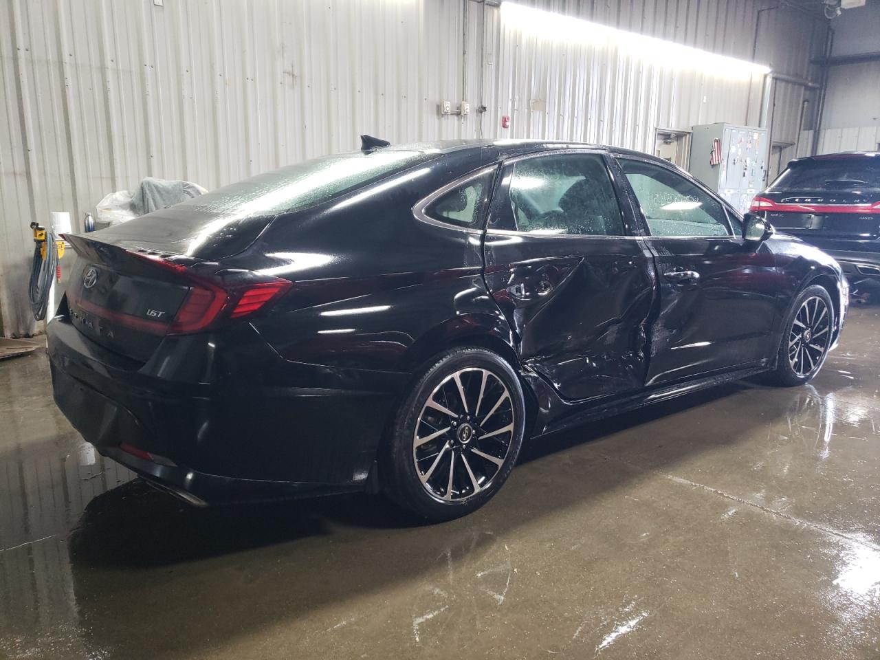 2020 Hyundai Sonata VIN 5NPEJ4J23LH029848 Copart auction photo, side damage thumbnail 3
