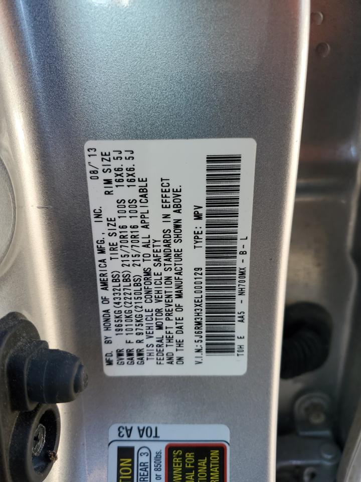 2014 Honda CR-V VIN 5J6RM3H3XEL000129 Copart auction photo, front end damage thumbnail 15