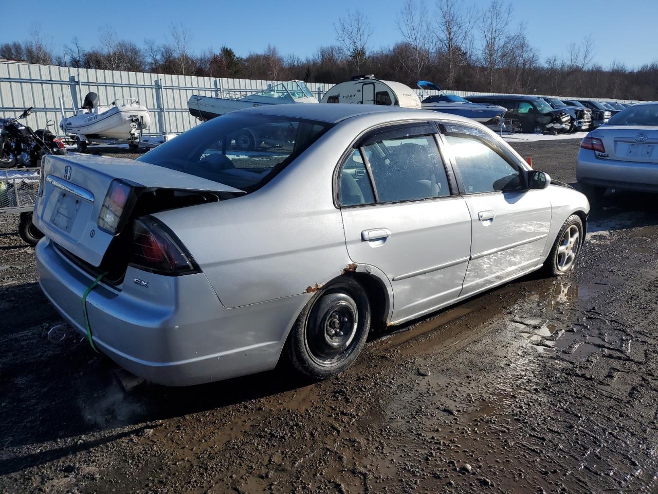 2001 Honda Civic VIN 2HGES26771H569233 Copart auction photo, front end damage thumbnail 3