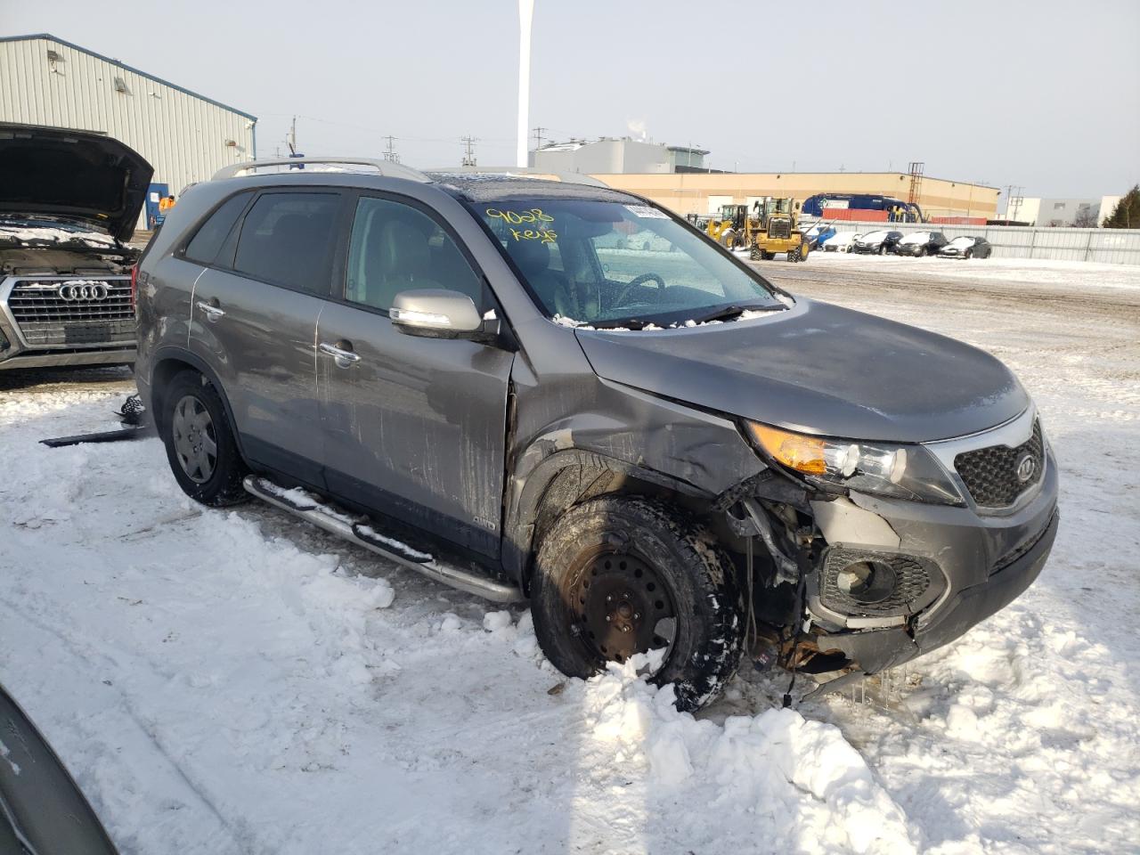 2012 KIA Sorento VIN 5XYKUDA20CG198436 Copart auction photo, front end / side damage thumbnail 4