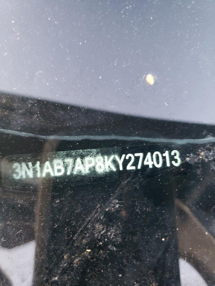 2019 Nissan Sentra VIN 3N1AB7AP8KY274013 Copart auction photo, side / front end damage thumbnail 12