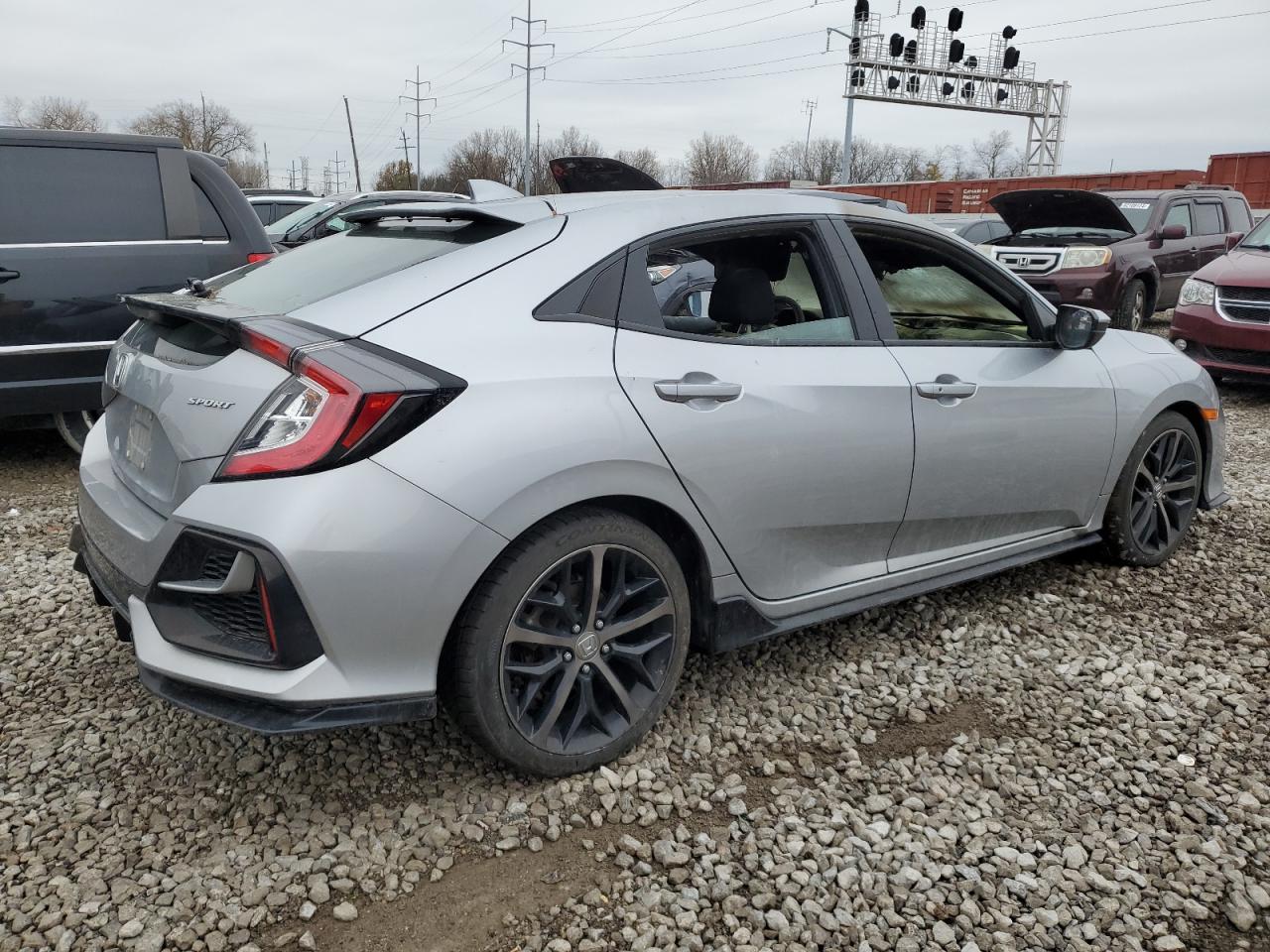 2021 Honda Civic VIN SHHFK7H40MU227828 Copart auction photo, burn damage thumbnail 3