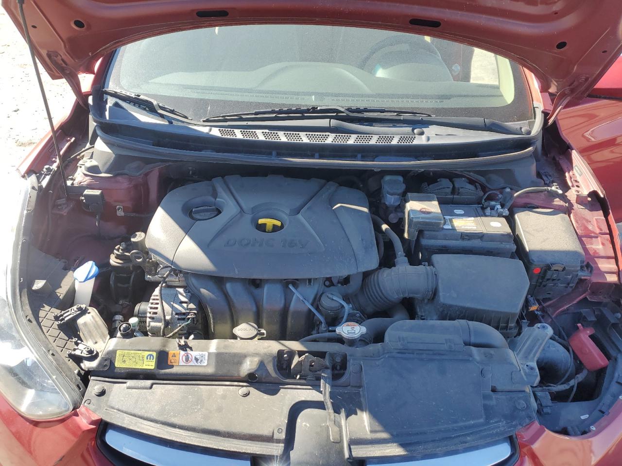 2013 Hyundai Elantra VIN 5NPDH4AE9DH352577 Copart auction photo, front end / minor dent/scratches damage thumbnail 11