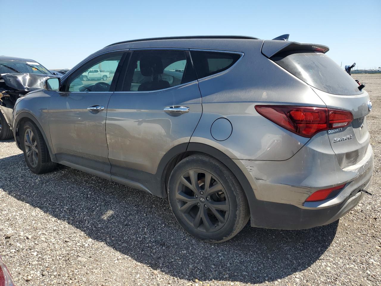 2017 Hyundai Santa Fe VIN 5XYZW4LA2HG485975 Copart auction photo, rear end / side damage thumbnail 2