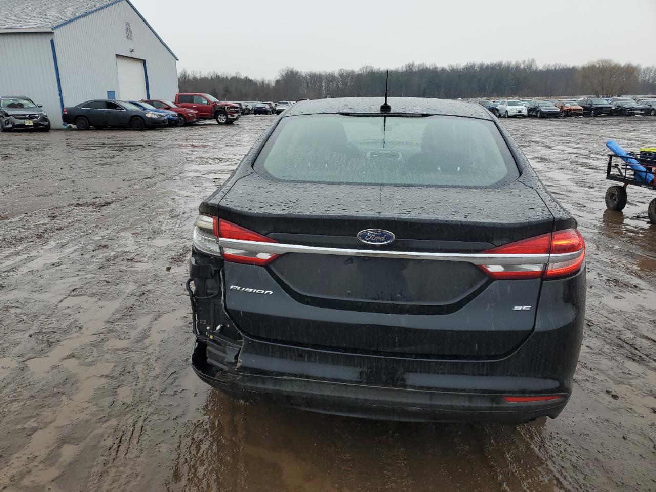 2018 Ford Fusion VIN 3FA6P0H70JR113977 Copart auction photo, rear end / side damage thumbnail 6