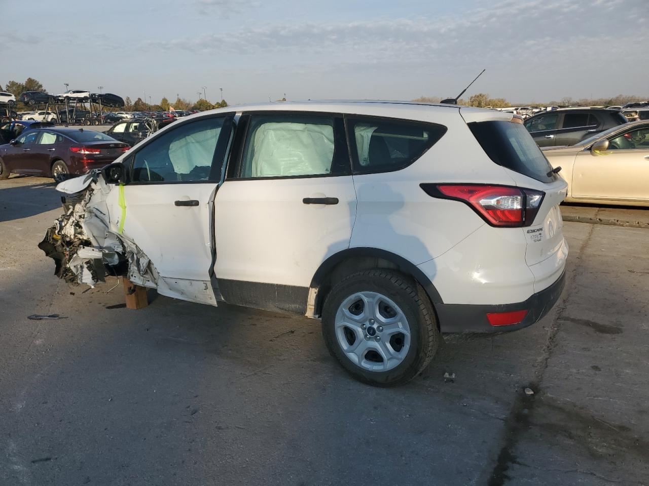 2018 Ford Escape VIN 1FMCU0F70JUC59471 Copart auction photo, front end / side damage thumbnail 2