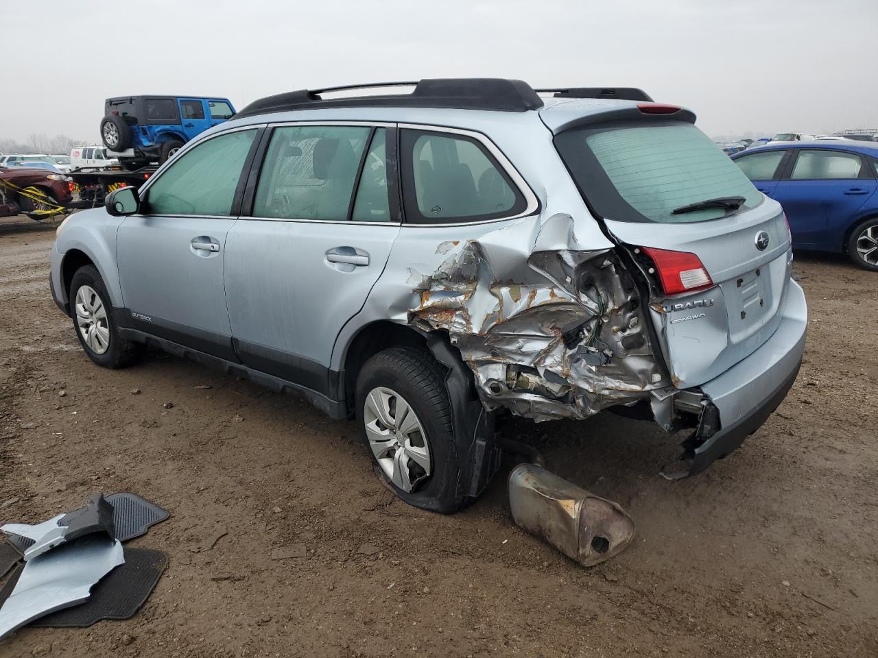 2013 Subaru Outback VIN 4S4BRCAC0D3264702 Copart auction photo, rear end / undercarriage damage thumbnail 2