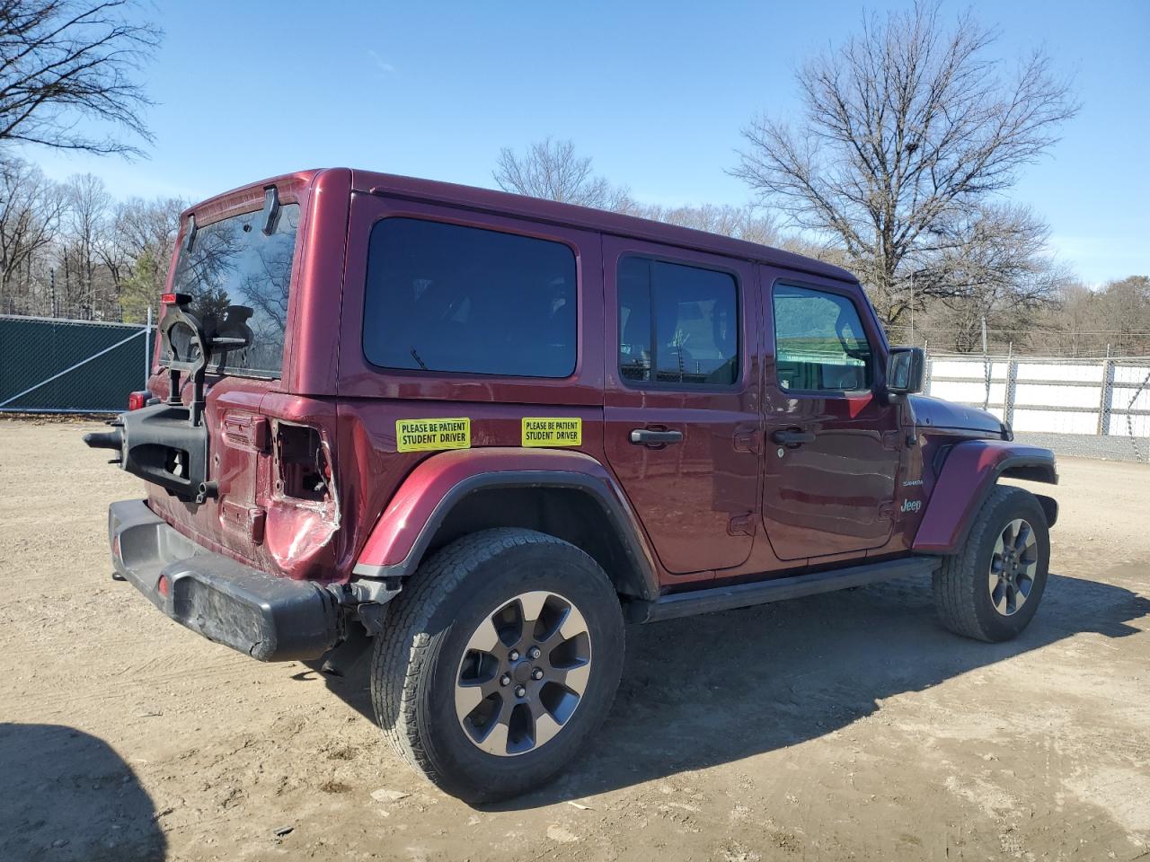 2021 Jeep Wrangler VIN 1C4HJXEG6MW803798 Copart auction photo, rear end / minor dent/scratches damage thumbnail 3