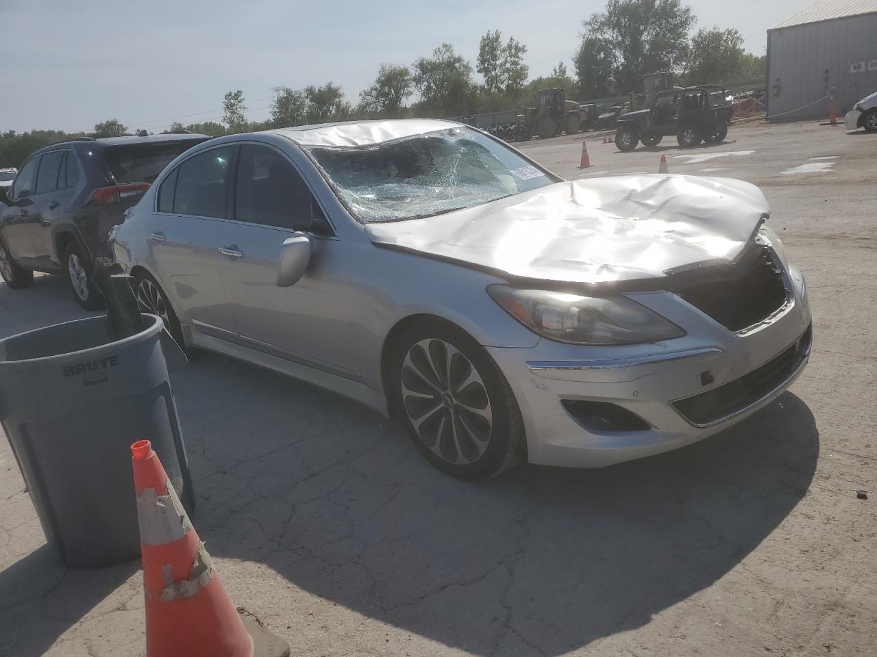 2013 Hyundai Genesis VIN KMHGC4DH1DU234574 Copart auction photo, front end damage thumbnail 4