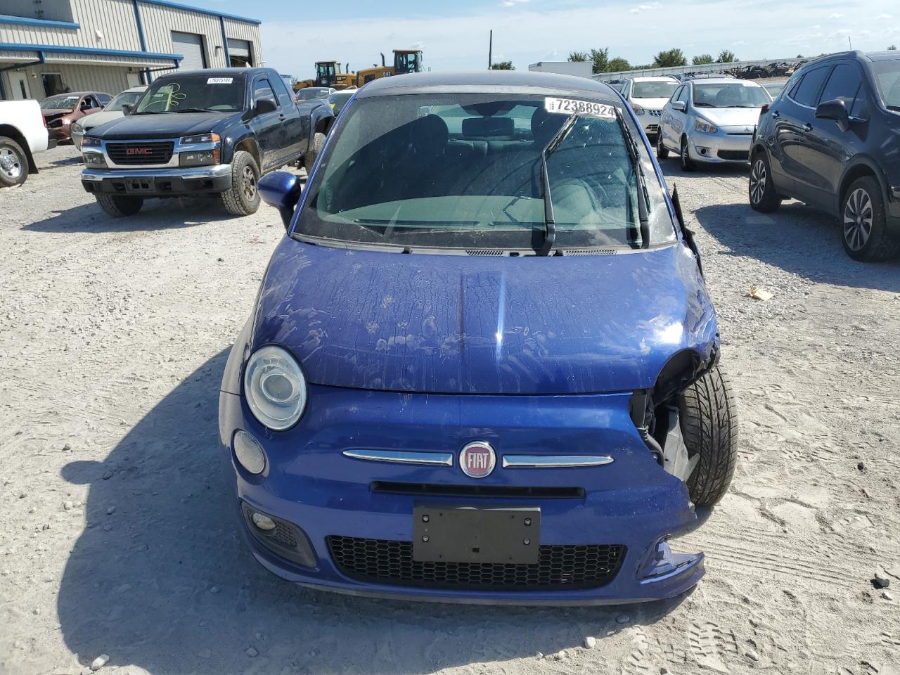 2012 Fiat 500 VIN 3C3CFFBRXCT369714 Copart auction photo, front end / side damage thumbnail 5