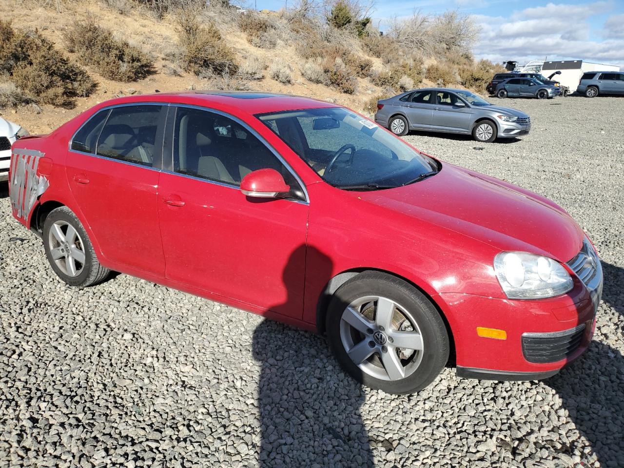 2008 Volkswagen Jetta VIN 3VWRM71K88M190589 Copart auction photo, rear end damage thumbnail 4