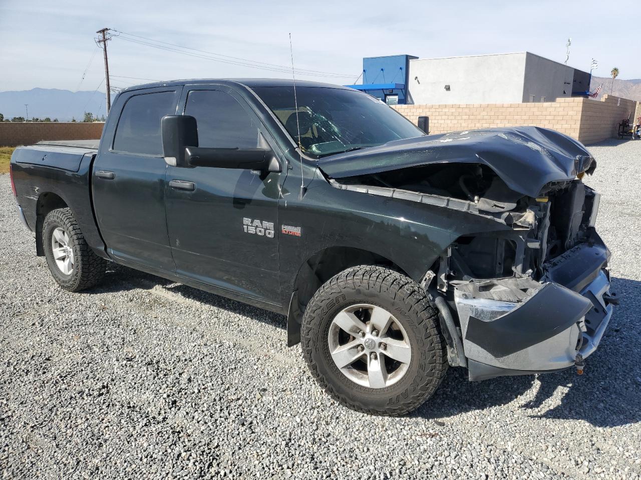2017 RAM 1500 VIN 1C6RR7XT9HS682180 Copart auction photo, front end / side damage thumbnail 4