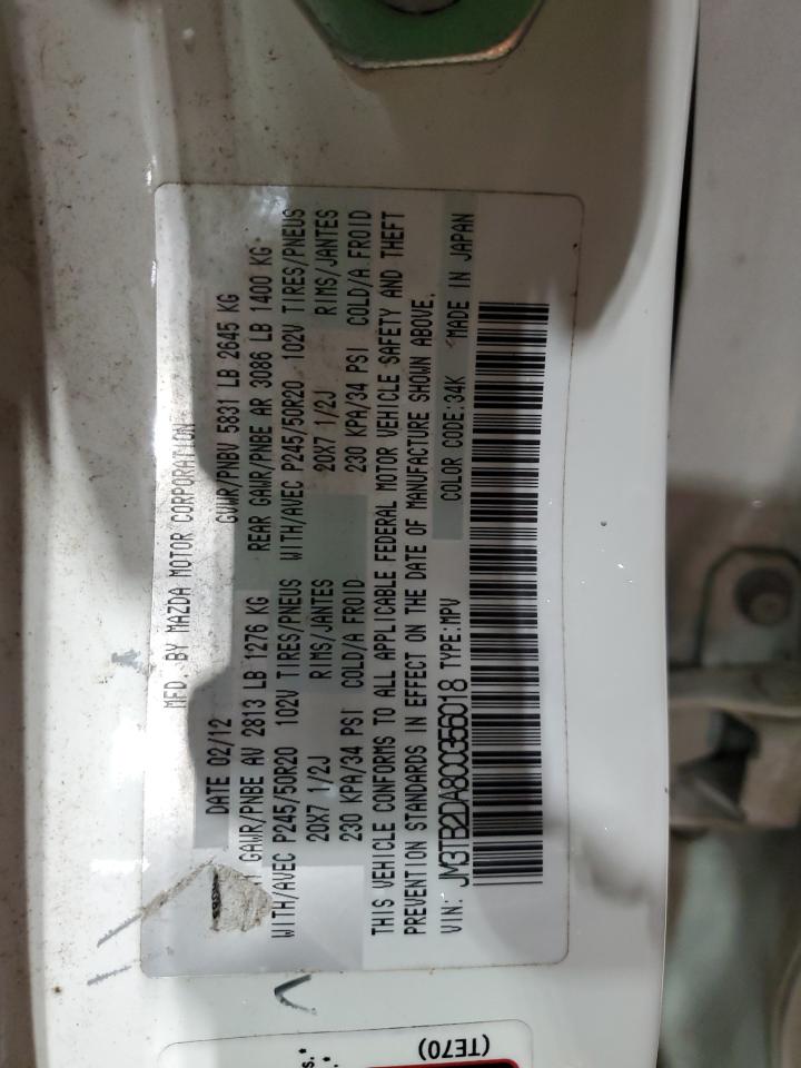 2012 Mazda CX-9 VIN JM3TB2DA8C0356018 Copart auction photo, side / minor dent/scratches damage thumbnail 13