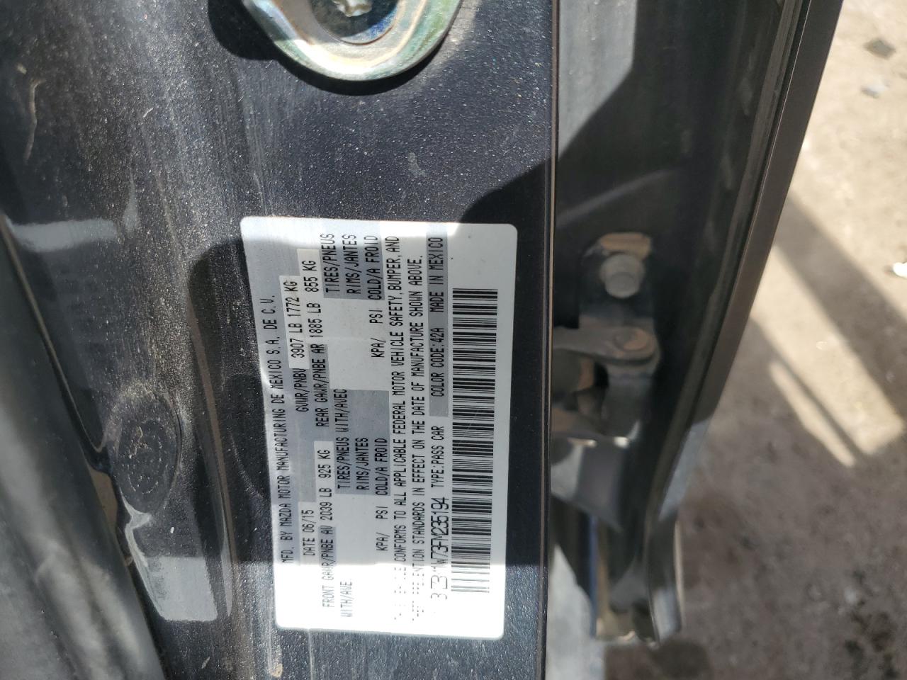 2015 Mazda 3 VIN 3MZBM1W73FM235194 Copart auction photo, front end damage thumbnail 14